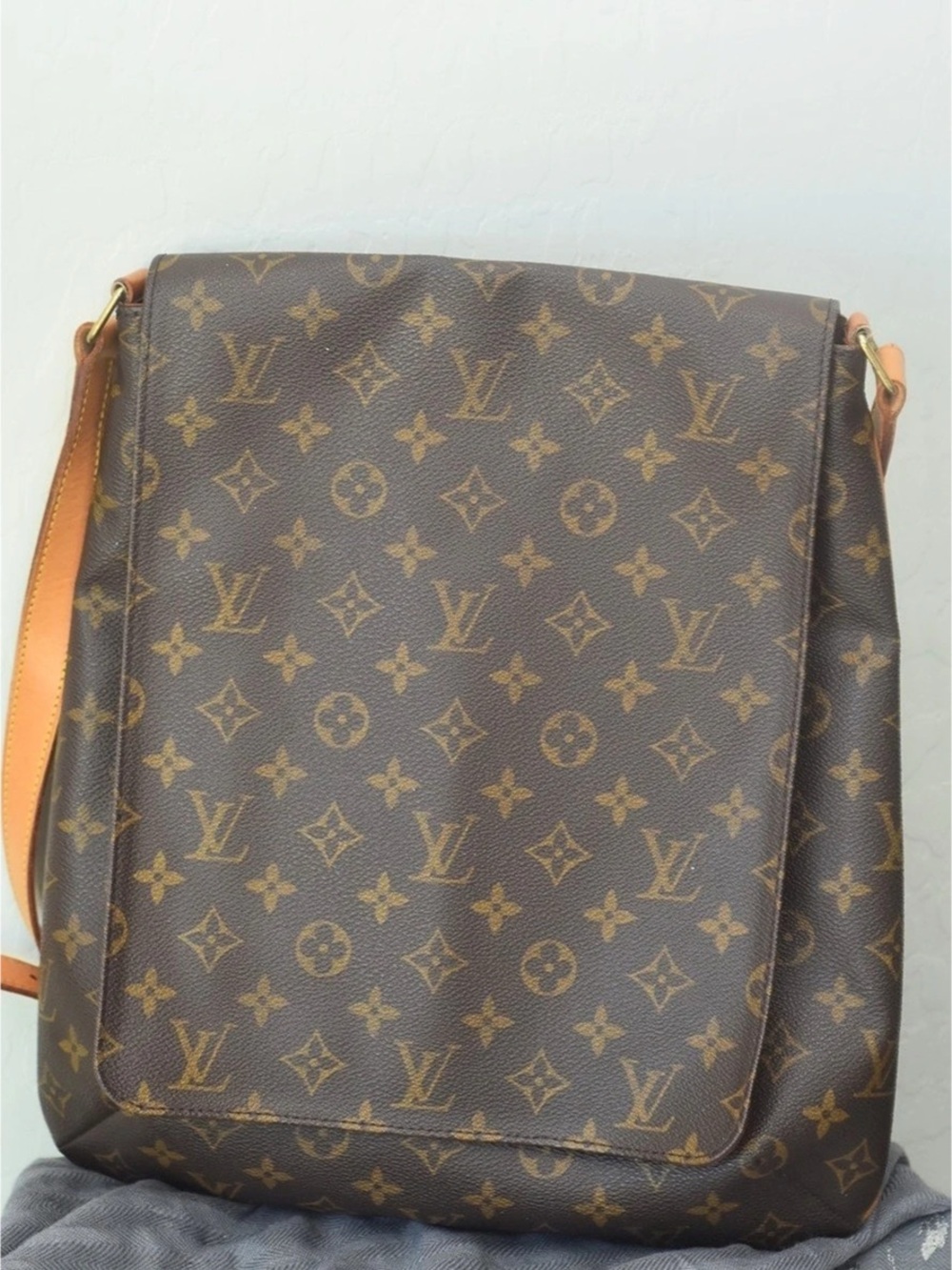 Louis Vuitton Musette GM Monogram Crossbody Bag Brown & Tan